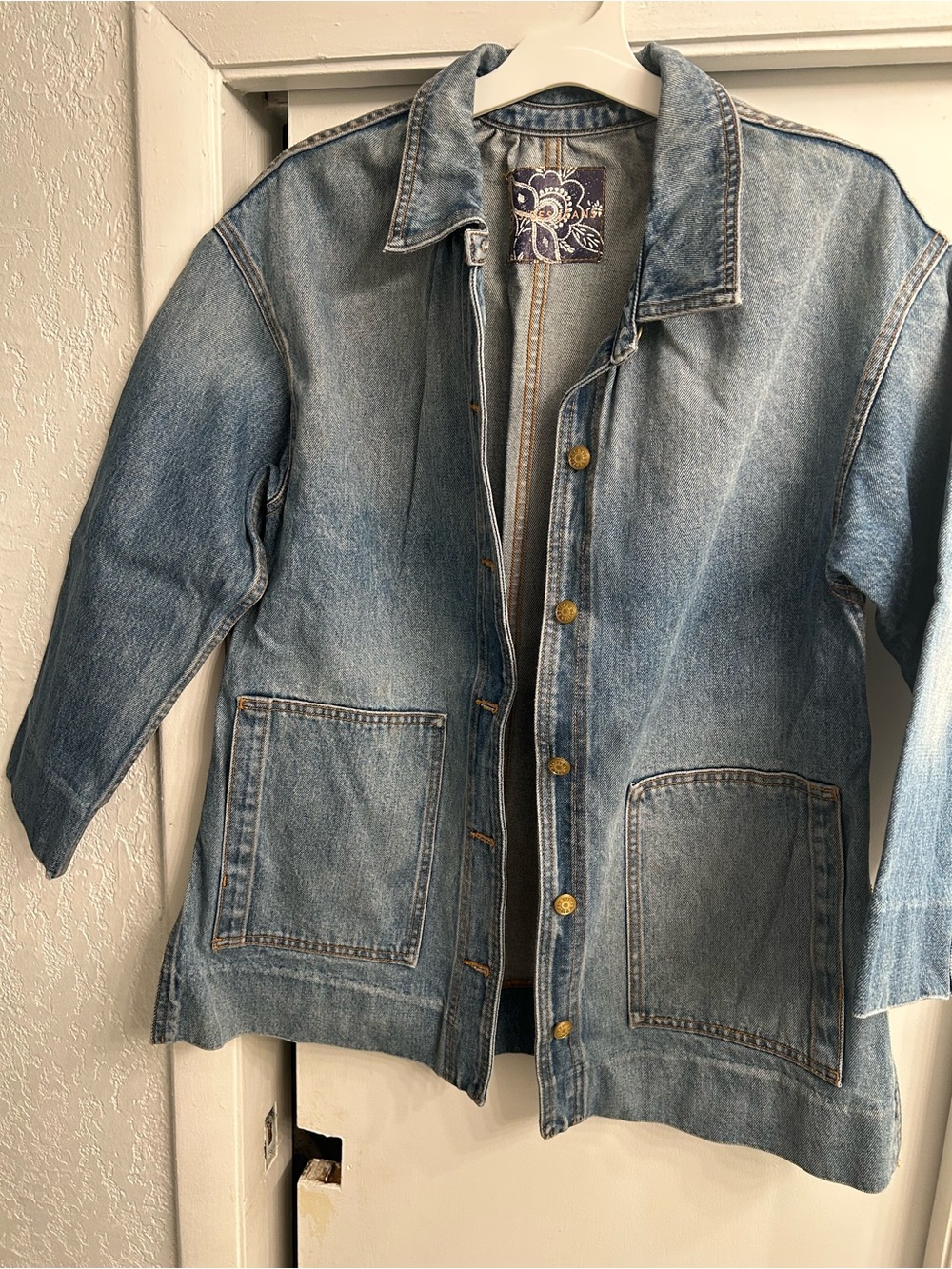 Light Blue Denim Jacket for women Casual Workwear
